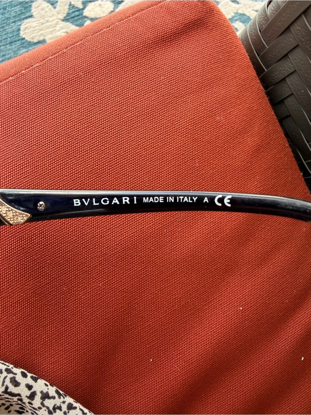 Bulgari Women's Blue Oval Sunglasses with Dark Lenses